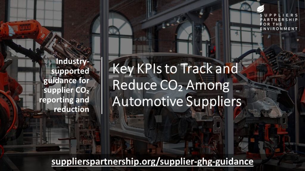 Guidance: KPIs to Track and Reduce CO2  Among Automotive Suppliers