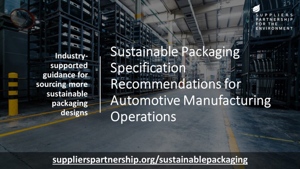 Sustainable Packaging Recommendations for Automotive Operations