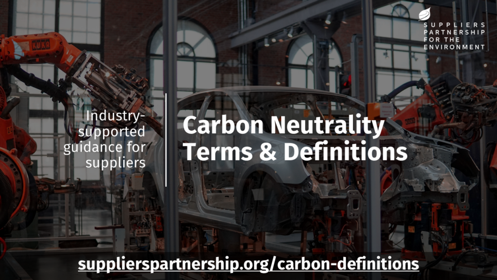 Guidance: Carbon Neutrality Terms & Definitions