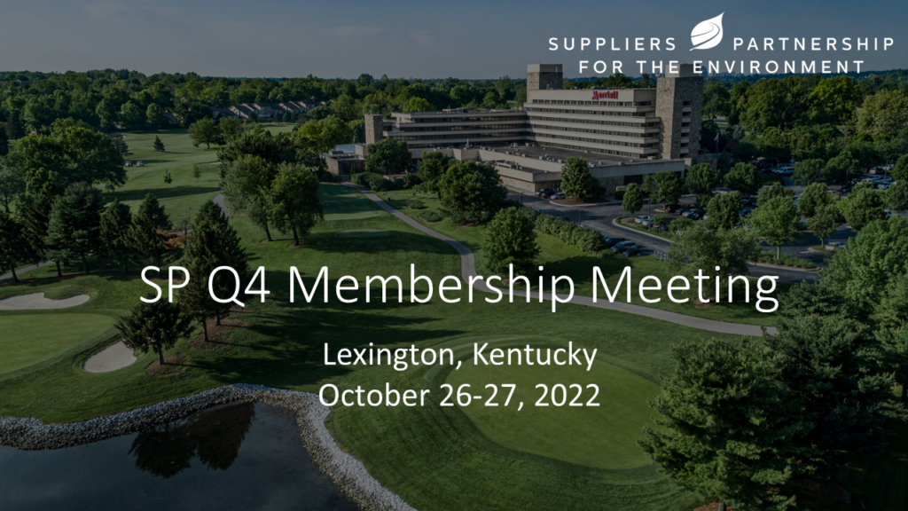 SP Q4 Membership Meeting to be held in Kentucky